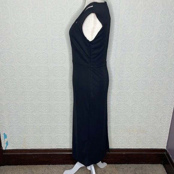 ABS Allen Schwartz All Black Long Causal Dress - Picture 5 of 14
